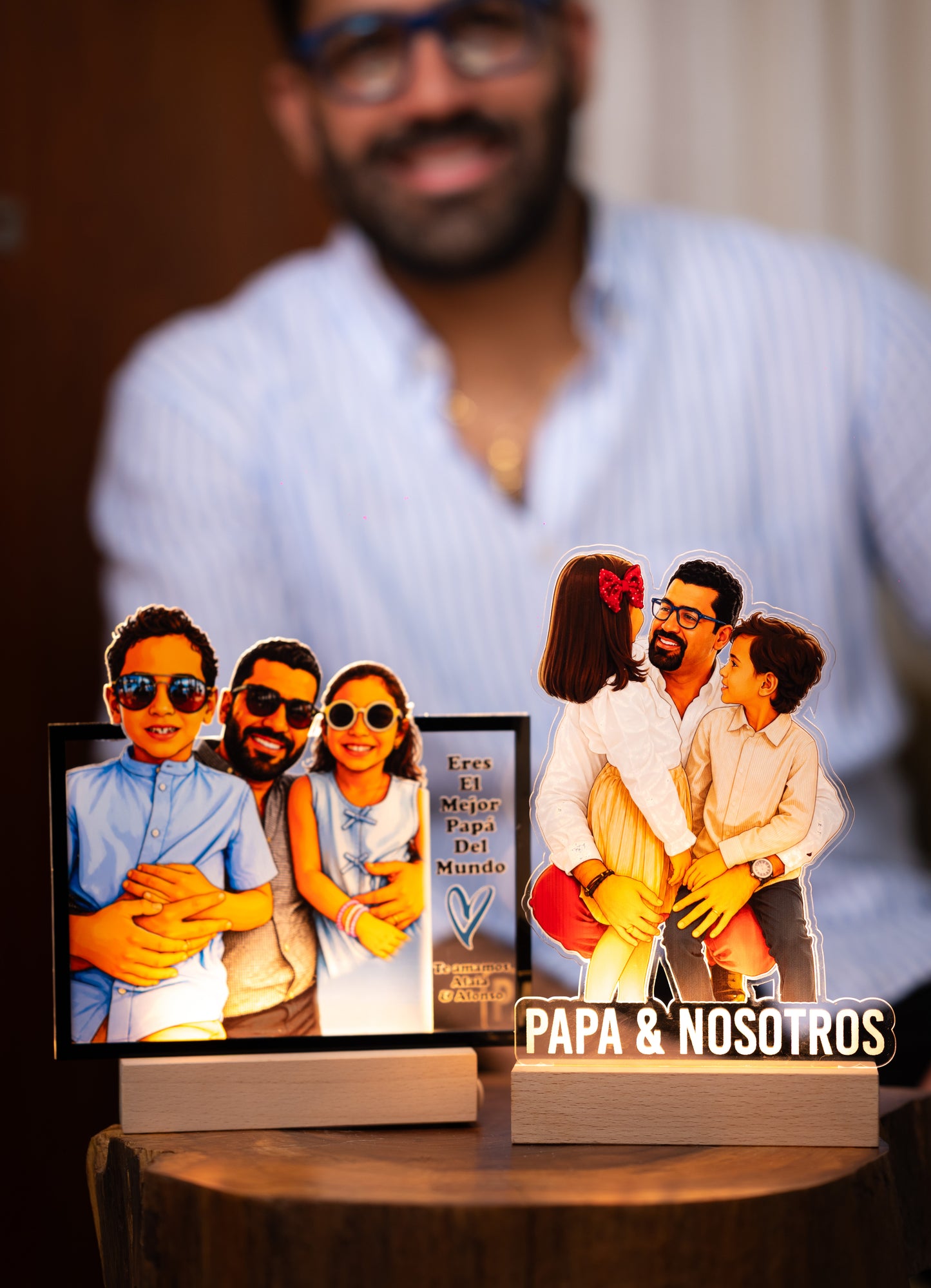 Lamparas LED personalizadas con foto en caricatura