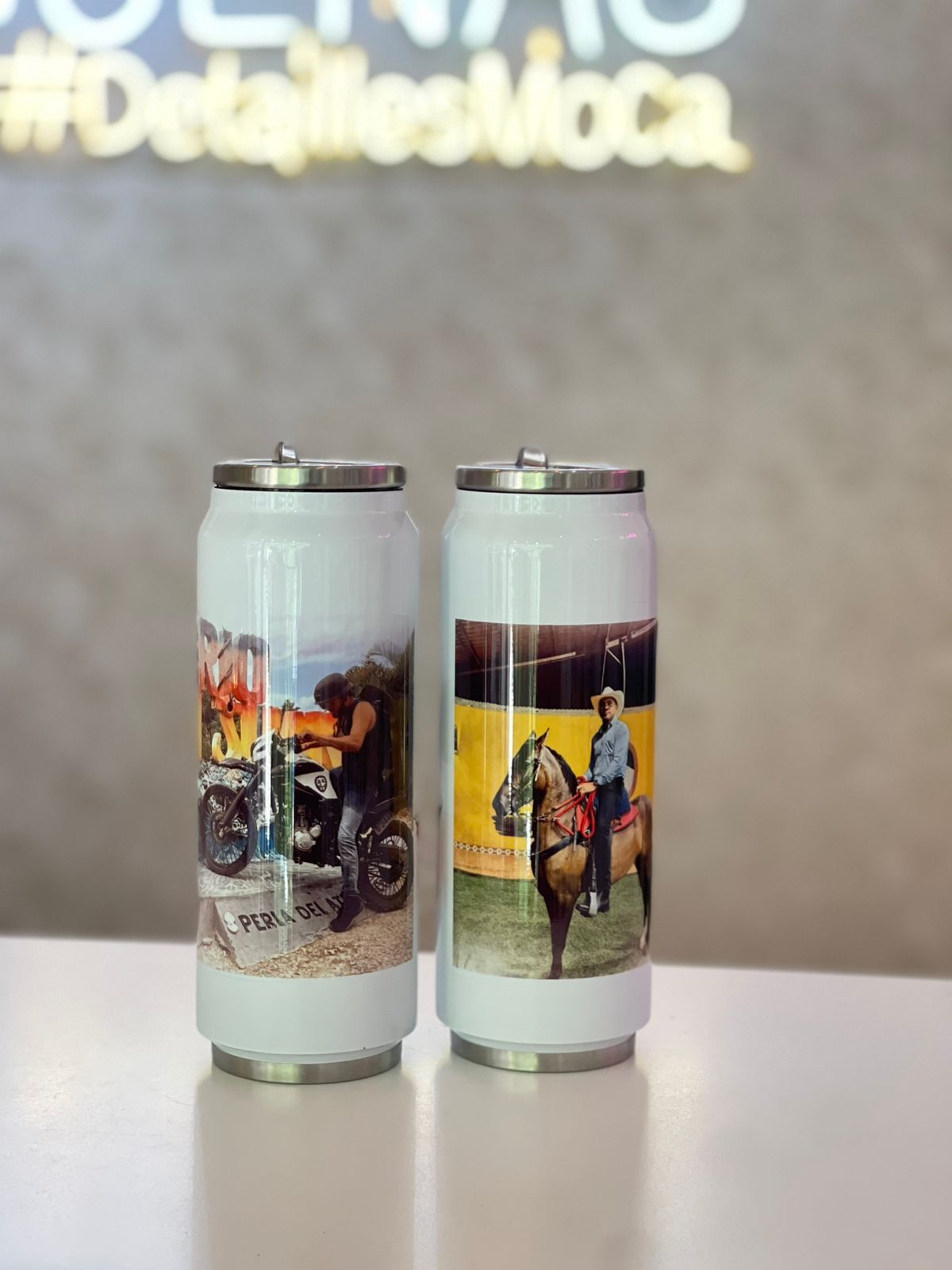 Lata tipo cola blanca GRANDE personalizada