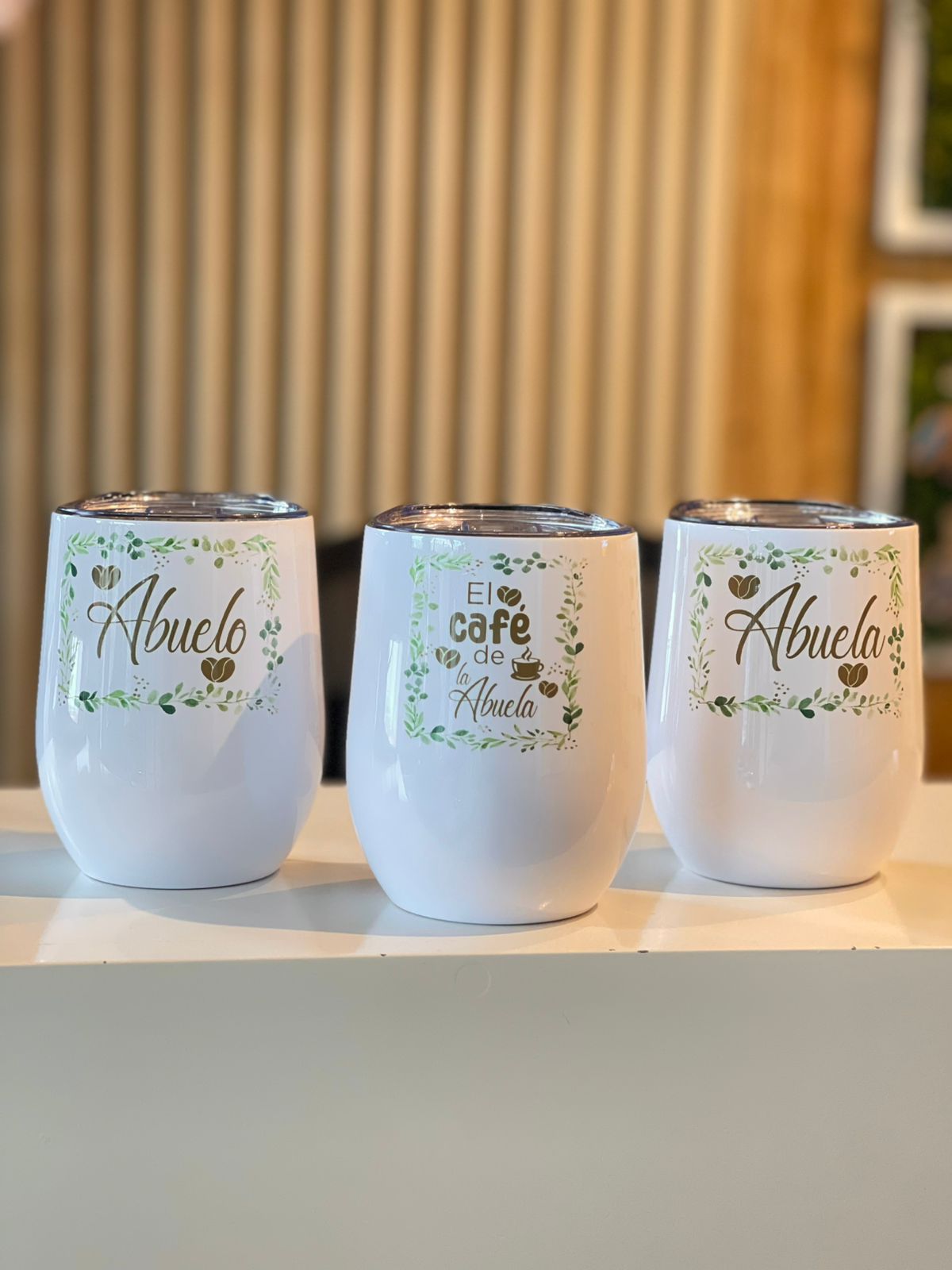 Wine tumbler blanco personalizado