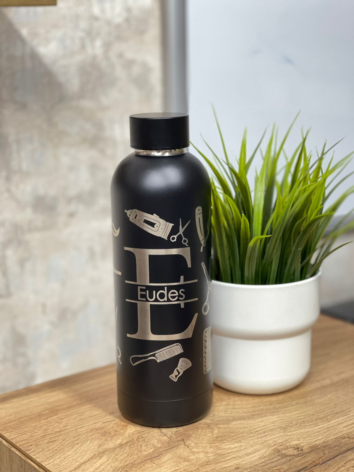 Botella negra termica personalizada