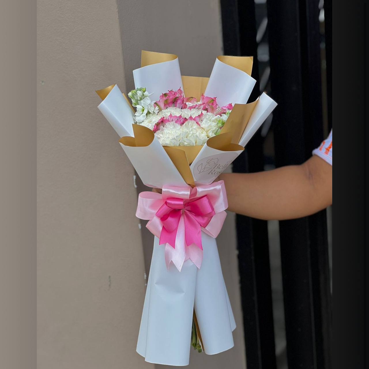 Mini bouquet con claveles