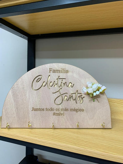 Porta llaves en madera personalizado