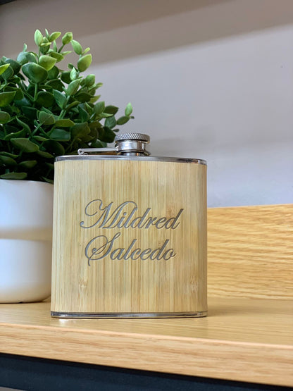 Petaca en madera personalizada