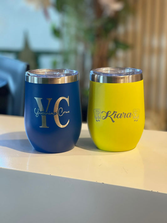 Wine tumbler de colores personalizados