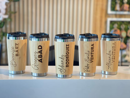 Vaso ovalado de madera