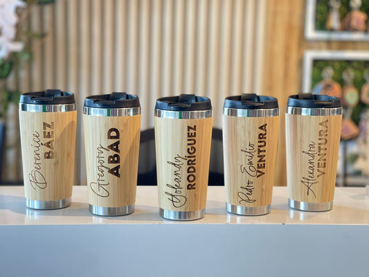 Vaso ovalado de madera