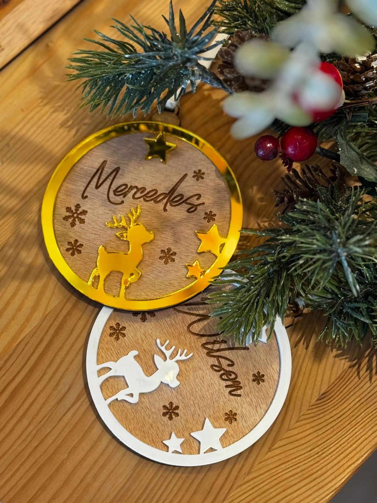 Ornamentos con acrilico personalizado