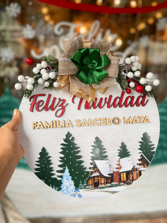 Adorno para puerta FELIZ NAVIDAD