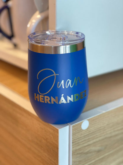 Wine tumbler de colores personalizados