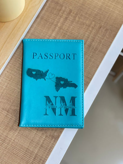 Porta pasaporte sencillo personalizado