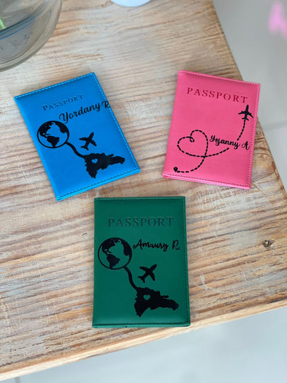 Porta pasaporte sencillo personalizado