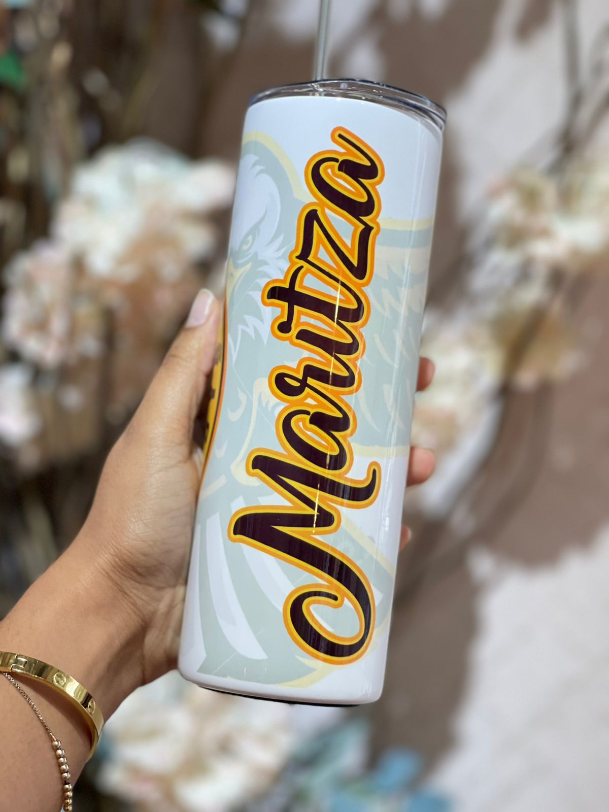 Skiny metálico blanco personalizado en sublimación