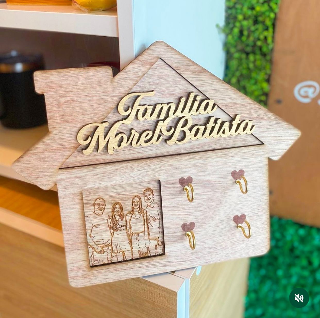 Porta llaves en madera personalizado