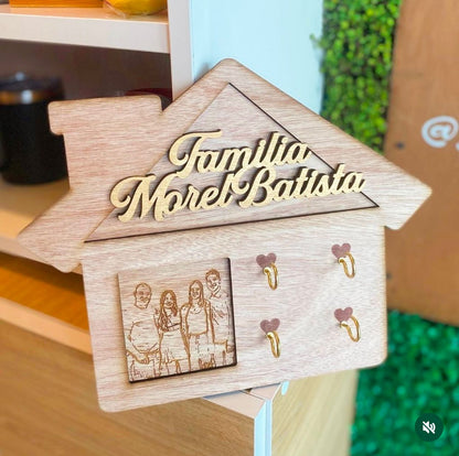 Porta llaves en madera personalizado