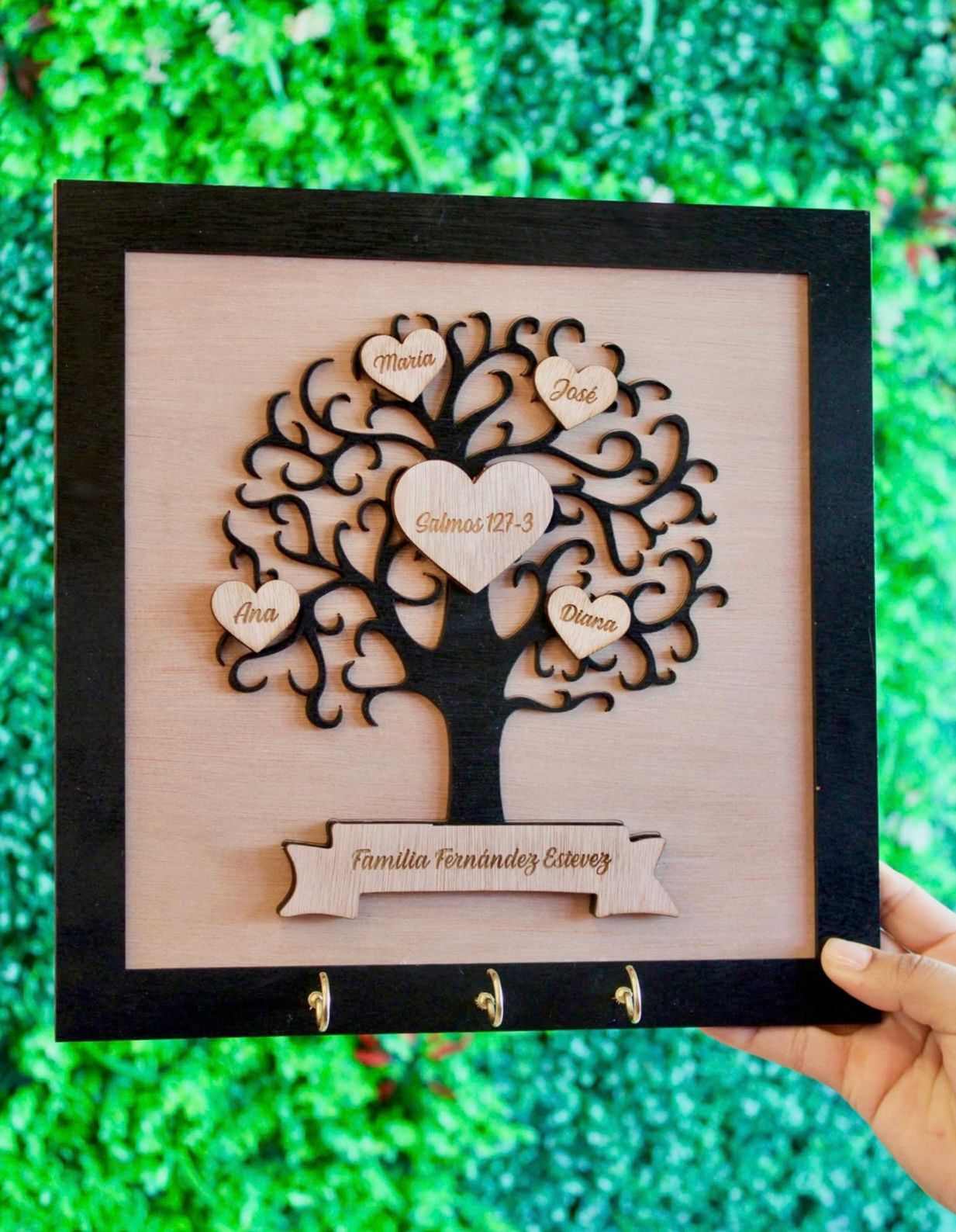 Porta llaves en madera personalizado
