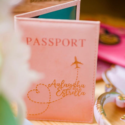 Porta pasaporte sencillo personalizado