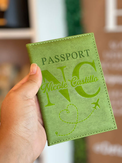 Porta pasaporte sencillo personalizado
