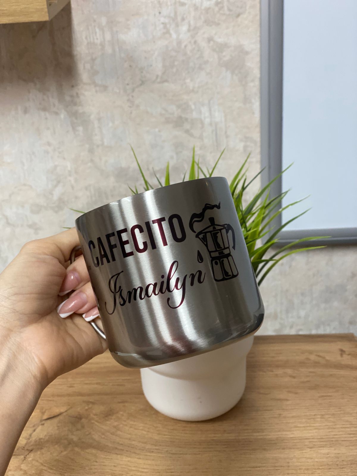 Jarrito de cafe tipo campo personalizado