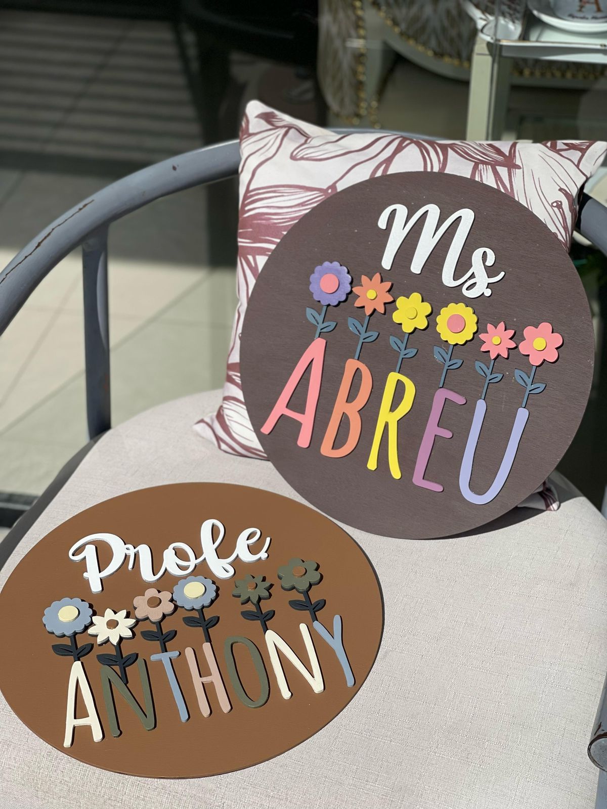 Adorno para maestra personalizada