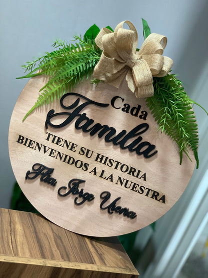 Adornos en madera para puertas de casa personalizado