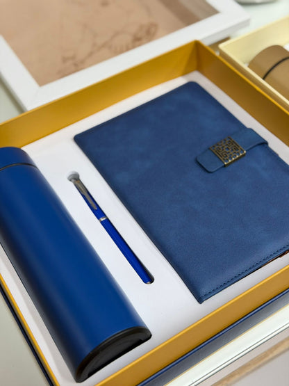 Combo ejecutivo personalizado de termo, lapicero y libreta.